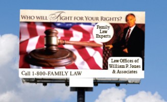 800-Family Law billboard